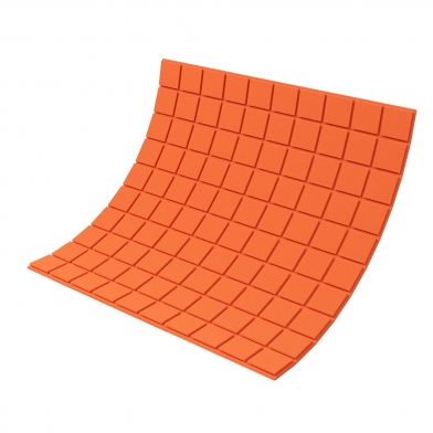 Купить acoustic foam panel ecosound tetras color 20 mm thick, 100x100 cm, orange по низкой цене