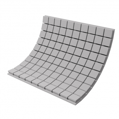 Купить acoustic foam panel ecosound tetras gray 100x100cm, 50mm, grey по низкой цене