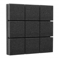 Ecosound Tetras Black fireproof acoustic foam panel 30x30cm , 30mm