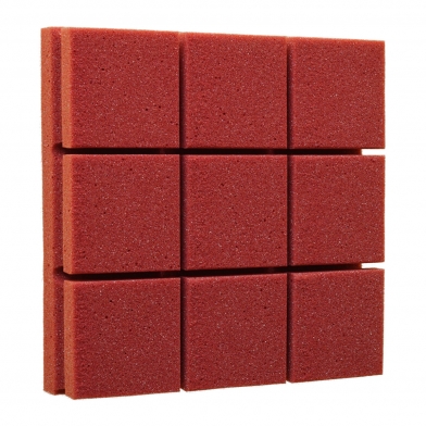 Купить ecosound tetras bordo non-combustible acoustic foam panel 30x30 cm, 30 mm, bordeaux color по низкой цене