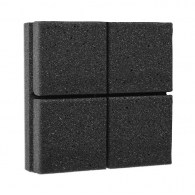 Ecosound Tetras Black fireproof acoustic foam panel 20x20cm , 30mm 