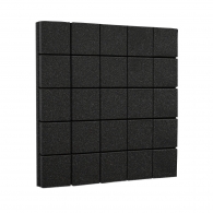 Ecosound Tetras Black fireproof acoustic foam panel 50x50 cm, 30 mm 