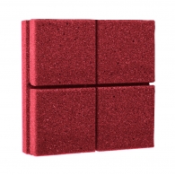 Ecosound Tetras Bordo non-combustible acoustic foam panel 20x20 cm, 30 mm, burgundy