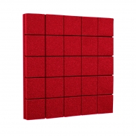 Ecosound Tetras Bordo non-combustible acoustic foam panel 50x50 cm, 30 mm, bordeaux color