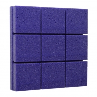 Panel made of non-combustible acoustic foam Ecosound Tetras Purple 30x30 cm, 30 mm,