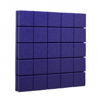 Panel made of non-combustible acoustic foam Ecosound Tetras Purple 50x50 cm, 30 mm,