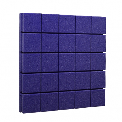 Купить panel made of non-combustible acoustic foam ecosound tetras purple 50x50 cm, 30 mm, по низкой цене