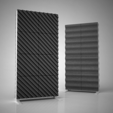 Купить acoustic screen ecosound acoustic wave 200x100 cm graphite black по низкой цене