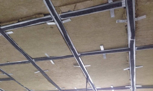 Application Example  Anti-vibration mounts for ceiling soundproofing-Vibrofix P