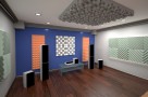 Project visualization using Acoustic panel Ecosound Cinema Acoustic sea 50x50 cm color blue. Превью