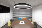 Application Example  Acoustic Diffuser Ecosound Skyline 60x60 cm 135 mm Color light oak