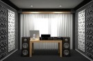 Project visualization using Acoustic diffuser Ecosound EcoDIFF foam Picasso 150mm, 50x50 cm black. Превью