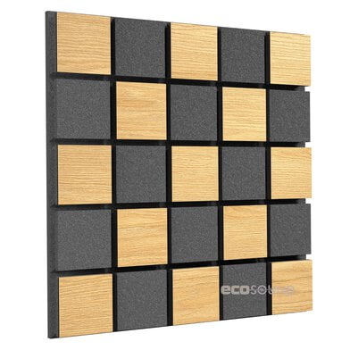 Купить acoustic panel ecosound tetras acoustic wood apple-locarno 50 x 50 cm 53 mm brown по низкой цене