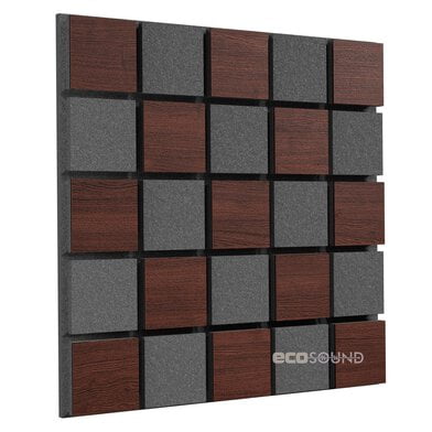 Купить acoustic panel ecosound tetras acoustic wood apple-locarno 50 x 50 cm 53 mm brown по низкой цене