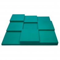 Acoustic foam panel Ecosound Pattern Velvet 60mm, 60x60cm color dark green