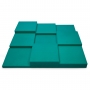 Купить acoustic foam panel ecosound pattern velvet 60mm, 60x60cm color dark green по низкой цене