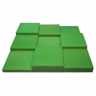 Acoustic foam panel Ecosound Pattern Velvet 60mm, 60x60cm color green