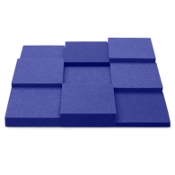 Acoustic foam panel Ecosound Pattern Velvet 60mm, 60x60cm color blue