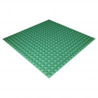 Acoustic foam panel Ecosound Pyramid Color 15 mm thick, 100x100 cm, green