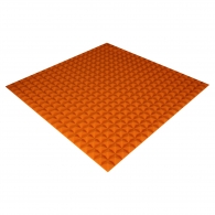 Acoustic foam panel Ecosound Pyramid Color 15 mm thick, 100x100 cm, orange