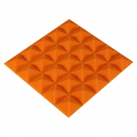 Acoustic foam panel Ecosound Pyramid Color 20 mm thick, 25x25 cm, orange