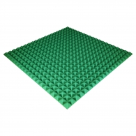 Acoustic foam panel Ecosound Pyramid Color 30 mm thick, size 100x100 cm, green