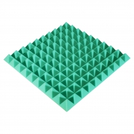 Acoustic foam panel Ecosound Pyramid Color 50 mm thick, 50x50 cm, green