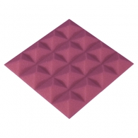 Acoustic foam panel Ecosound Pyramid Color 15 mm thick, 20x20 cm, pink