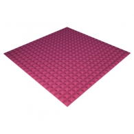 Acoustic foam panel Ecosound Pyramid Color 20 mm thick, size 100x100 cm, pink