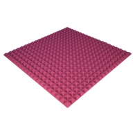 Acoustic foam panel Ecosound Pyramid Color 30 mm thick, 100x100 cm, pink