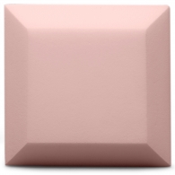 Velvet acoustic panel made of acoustic foam Ecosound Velvet Rose 25x25cm 50mm Light pink color