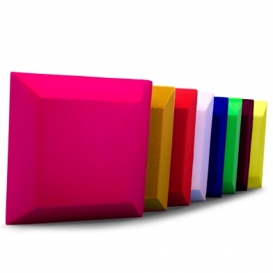 Купить velvet acoustic panel made of acoustic foam ecosound velvet pink 25x25cm 50mm  по низкой цене