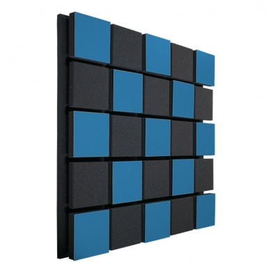 Acoustic panel Ecosound Tetras Acoustic Wood Blue 50x50cm 53mm 