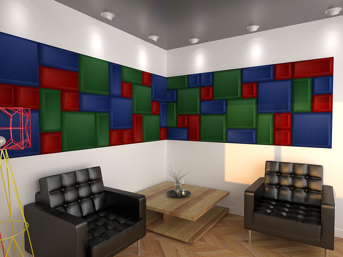 Velvet acoustic panel made of acoustic foam Ecosound Velvet Gray 50x25cm 50mm Color Grey