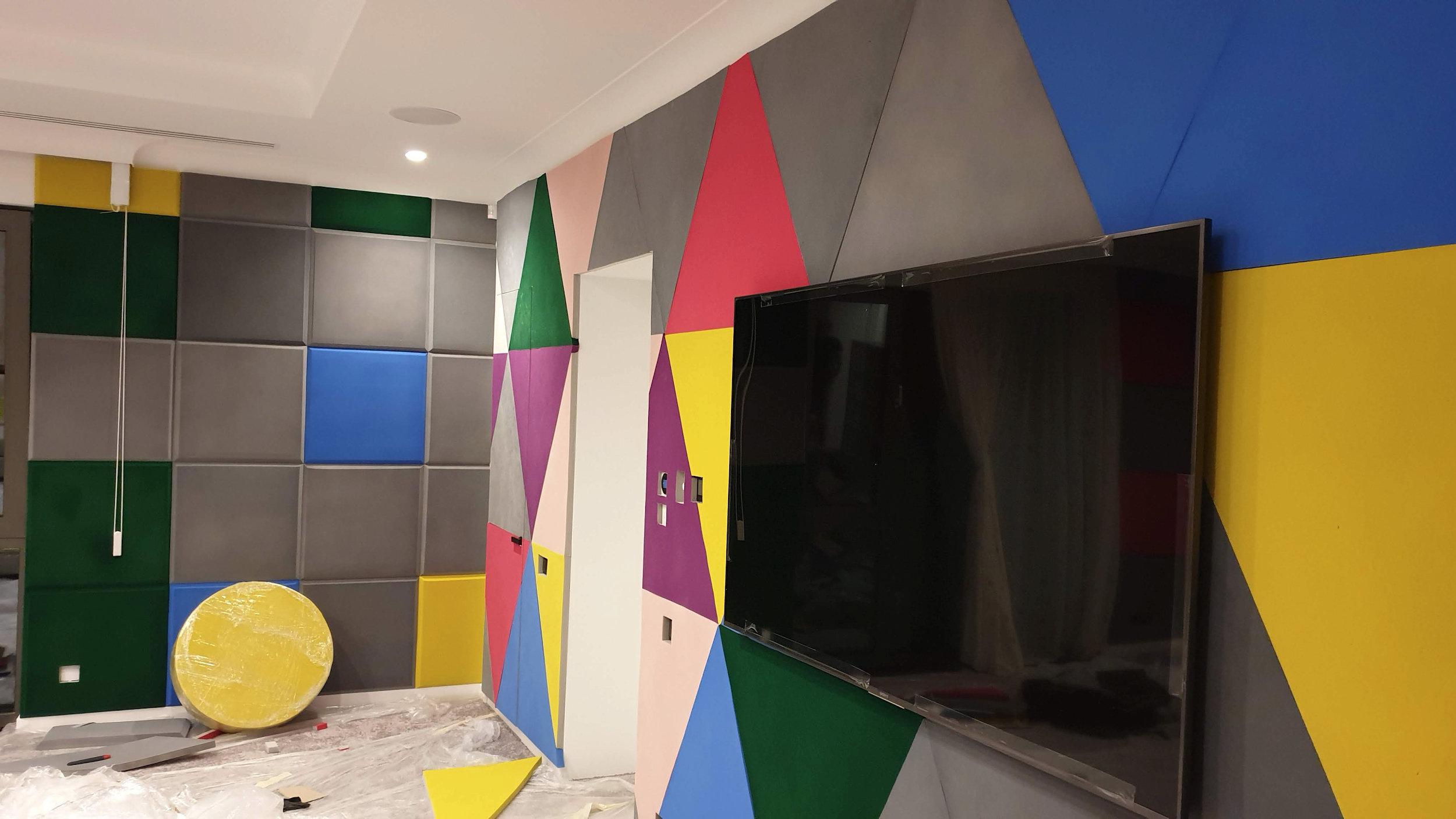 Velvet acoustic panel made of acoustic foam Ecosound Velvet Gray 50x25cm 50mm Color Grey