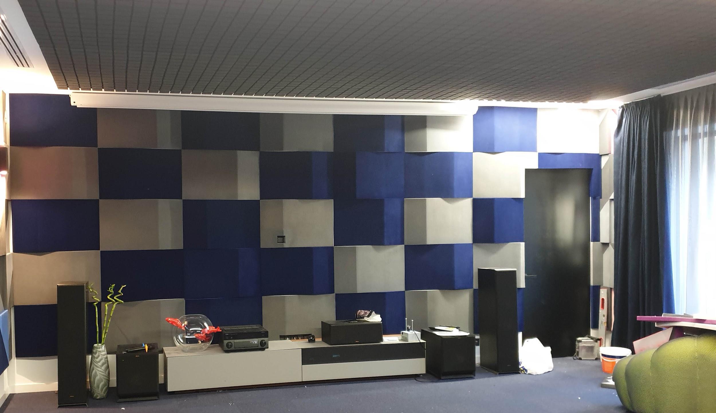 Velvet acoustic panel made of acoustic foam Ecosound Velvet Gray 50x25cm 50mm Color Grey