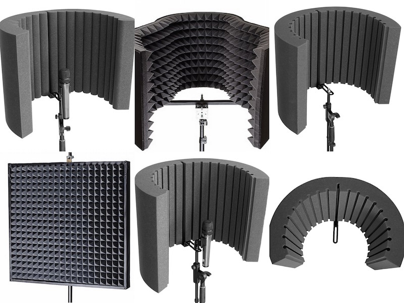 Microphone Isolation Shield Ecosound XL 100x85 cm color black