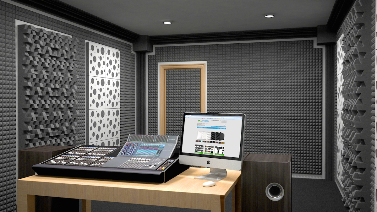 Acoustic foam panel Ecosound Pyramid Gain Green 70 mm 45x45cm